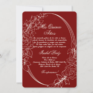 Convite Carroçaria espanhola Quinceanera