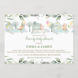 Convite Carros De Animais Cachorros Germovidos Por Chá de 