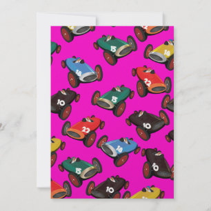 Convite Carros De Corrida Vintage