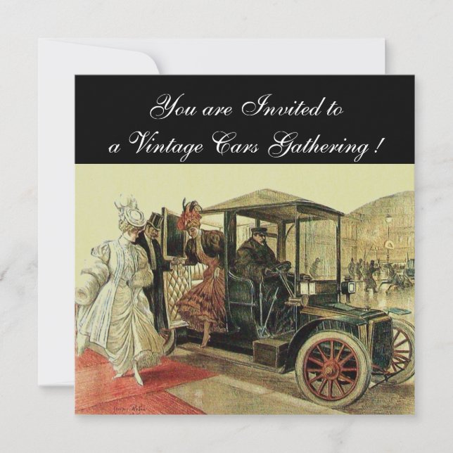 Convite CARROS VINTAGE, RESTAURAÇÃO AUTOMÁTICA 2,cinzas am (Frente)