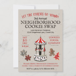 Convite Carrossel Christmas Cookie Swap