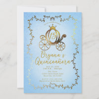 Carruagem Dourada da Princesa História Azul Quince