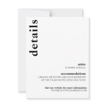 Carson Modern Wedn Details Card