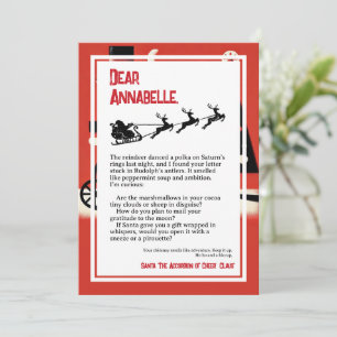 Convite Carta Absurda de Natal ao Papai Noel ao estilo Dad