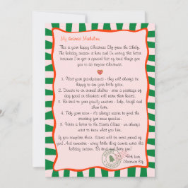Convite Carta da Lista de Tarefas do Elfo de Natal do Polo