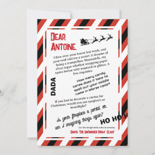 Convite Carta DADA de Papais noeis O Sleigh Que Esqueceu