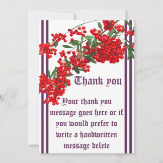 Convite carta de agradecimento com rowan