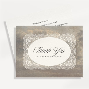 Convite Carta de Agradecimento de Casamento com Letra de R