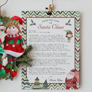 Convite Carta de Aposentadoria da Menina Elfa Natal Pres
