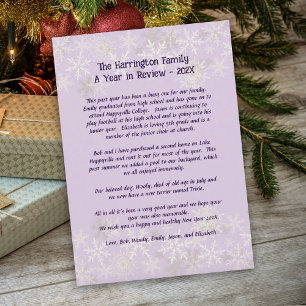 Convite Carta de Atualização da Família Natal - Flocos de
