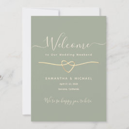 Convite Carta de Boas-Vindas de Fim de Semana de Casamento