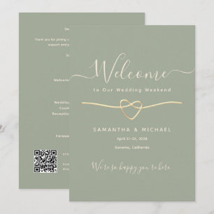 Convite Carta de Boas-Vindas de Fim de Semana de Casamento
