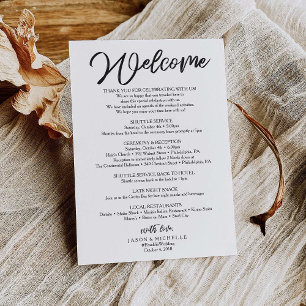 Convite Carta de Boas-Vindas do Casamento - Modelo Hotel B