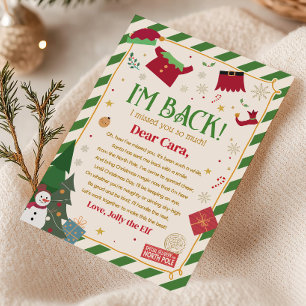 Convite Carta de Chegada do Natal do Elfo Carta