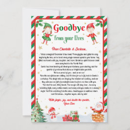 Convite Carta de Despedida do Elfo Adeus do Elfo Natal