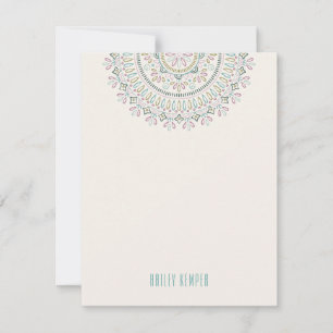 Convite Carta de Jardin Mandala - Turquesa
