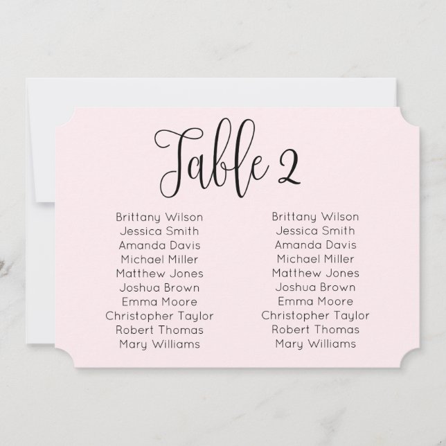 Convite Carta de lugares para casamento landscape blush. R (Frente)