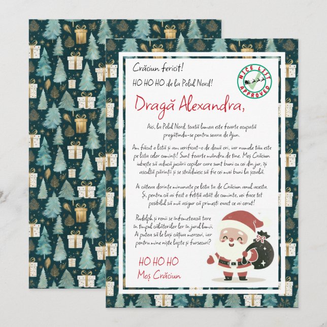 Convite Carta de Natal (Frente/Verso)