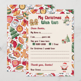 Convite Carta de Natal do Homem de Biscoito para o Papai N