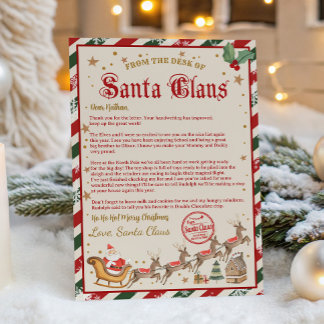 Convite Carta de Natal do Papai Noel