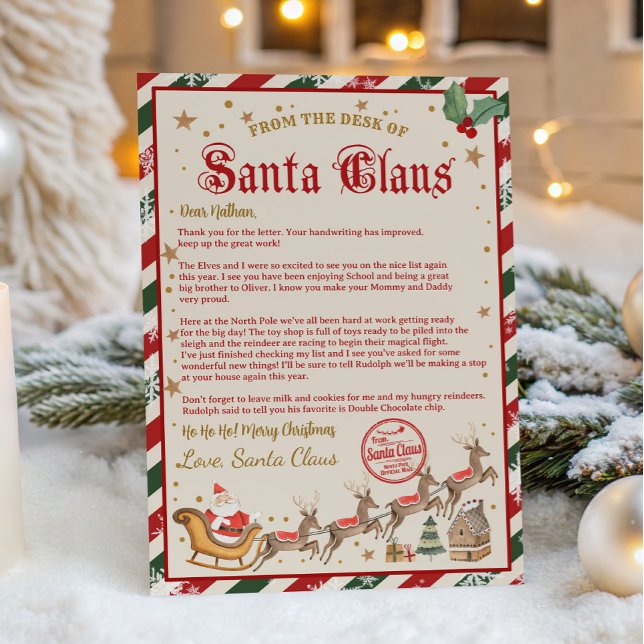 Convite Carta de Natal do Papai Noel (Criador carregado)