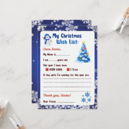 Convite Carta de Natal para Papai Noel Winter Wonderland
