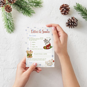 Convite Carta de Natal para Santa Claus Modelo