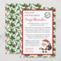 Carta de Papai Noel Holly Berry