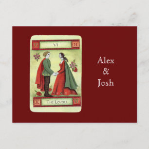 Convite carta de tarot "Os Amantes"