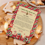 Convite Carta do Natal<br><div class="desc">Carta personalizada de Santa Cláusula. Dê ao seu filho,  este ano,  uma carta especial e fofa de Papais noeis. Coleção: https://www.zazzle.com/collections/love_christmas_collection-119212194434211063</div>