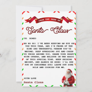 Convite Carta do Papai Noel