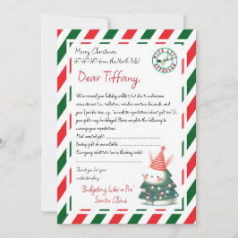 Convite Carta do Papai Noel Atraso na Entrega do Presente