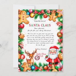 Convite Carta Mágica de Natal do Papai Noel