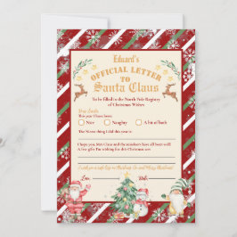 Convite Carta Oficial do Polo Norte para o Papai Noel 5x7i