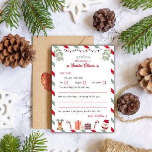 Convite Carta Oficial Personalizada para o Papai Noel Polo
