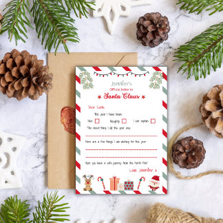 Convite Carta Oficial Personalizada para o Papai Noel Polo