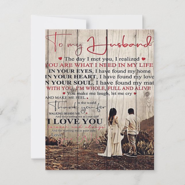 Convite Carta Para Ele | Presente Legal Para Meu Marido (Frente)