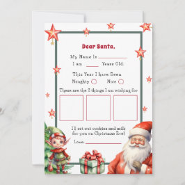 Convite Carta personalizada de Natal para Papais noeis e E