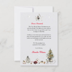 Convite Carta Personalizada de Papai Noel para Crianças
