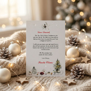 Convite Carta Personalizada de Papai Noel para Crianças