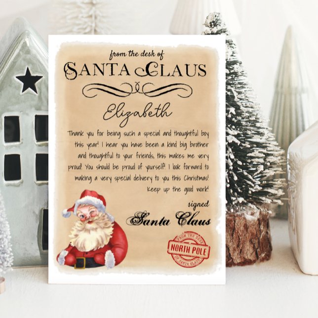 Convite Carta Personalizada de Papais noeis Imprimível (Santa Claus letter)