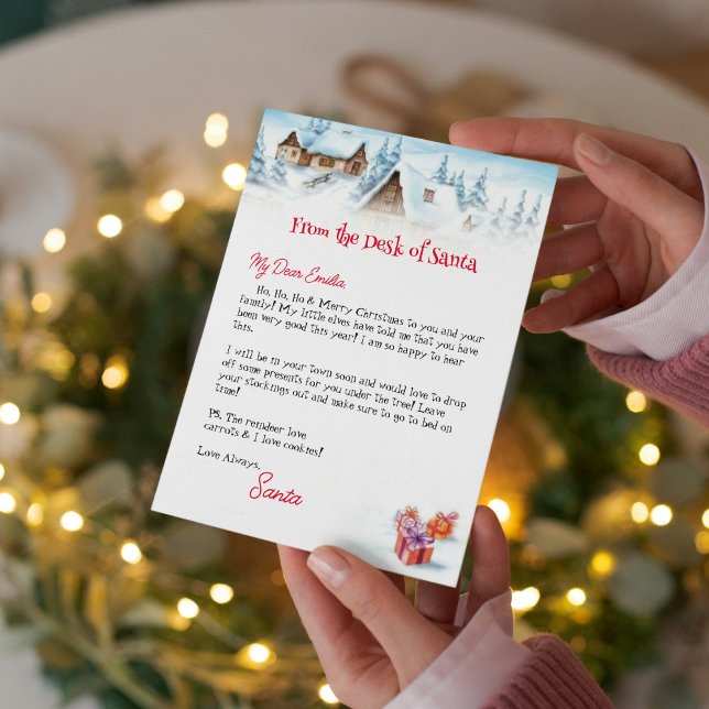 Convite Carta Personalizada de Santa Claus modelo (Criador carregado)