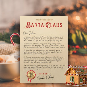 Convite Carta Personalizada de Santa Claus modelo