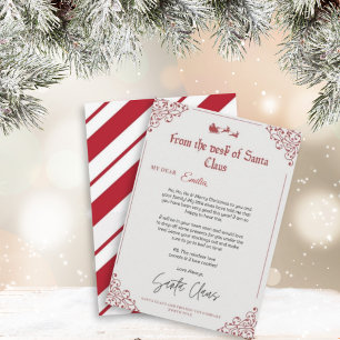 Convite Carta Personalizada de Santa Claus modelo