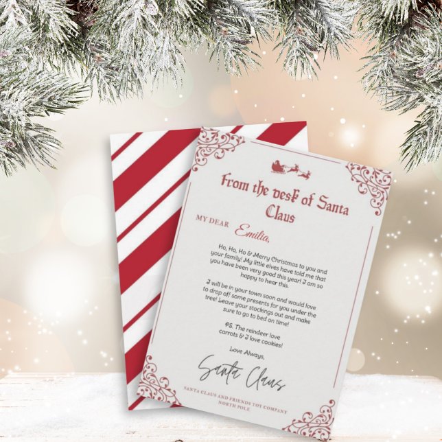 Convite Carta Personalizada de Santa Claus modelo (Criador carregado)