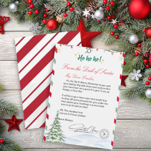 Convite Carta Personalizada de Santa Claus modelo