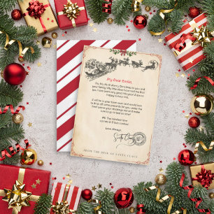 Convite Carta Personalizada de Santa Claus modelo