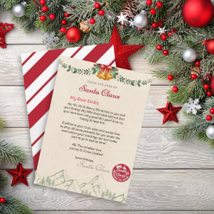 Convite Carta Personalizada de Santa Claus modelo