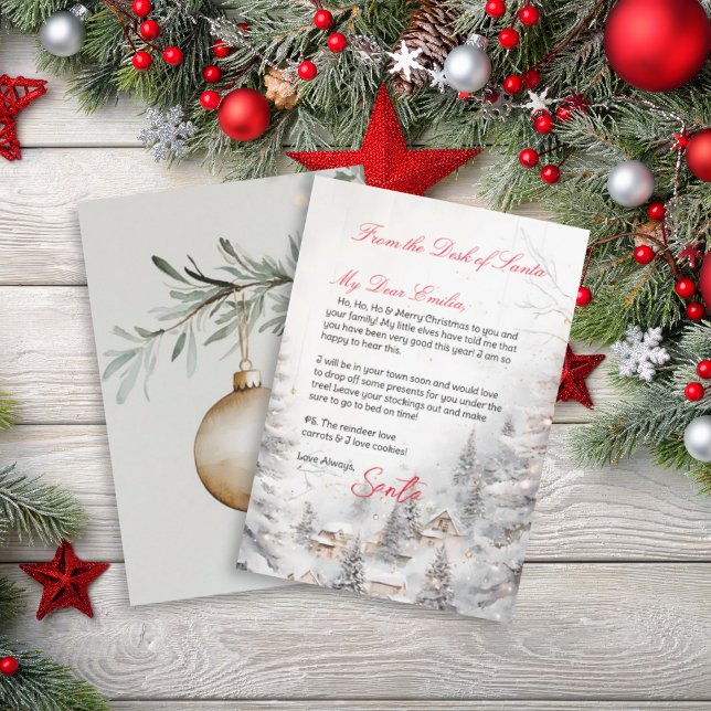Convite Carta Personalizada de Santa Claus modelo (Criador carregado)