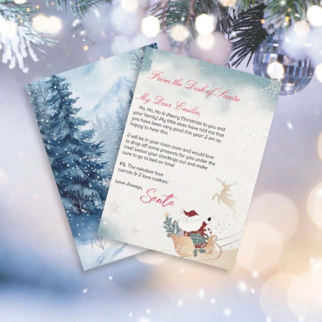 Convite Carta Personalizada de Santa Claus modelo (Criador carregado)